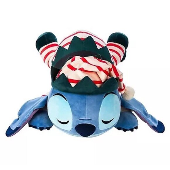 24" Large Stitch Holiday Cuddleez Plush Disney Christmas Elf New - Picture 2 of 10
